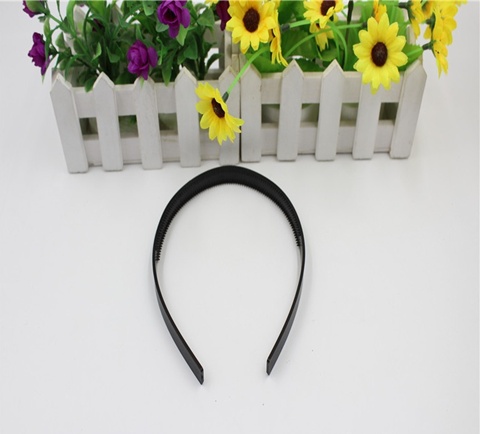 20X New Black Plastic Hairbands Jewelry Finding 18mm Wide - Click Image to Close