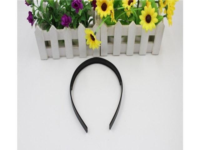 20X New Black Plastic Hairbands Jewelry Finding 18mm Wide - Click Image to Close