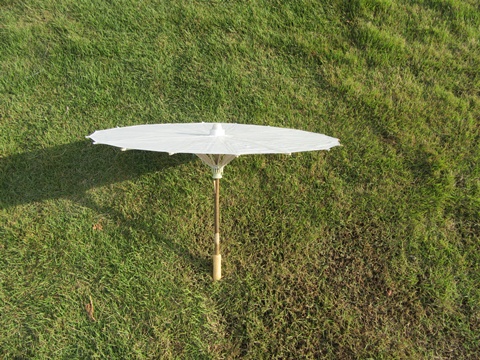 10X New Plain White Paper Parasol Umbrellas 56cm Dia 40cm long - Click Image to Close