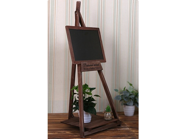 1X Wooden Shelf Planter Stand Menu Board Black Board 116cm High - Click Image to Close