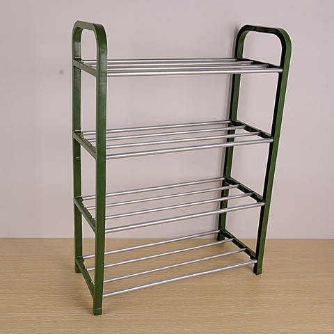 1Pc New Green 4-Tier Shoe Holder Display Rack 60cm High - Click Image to Close