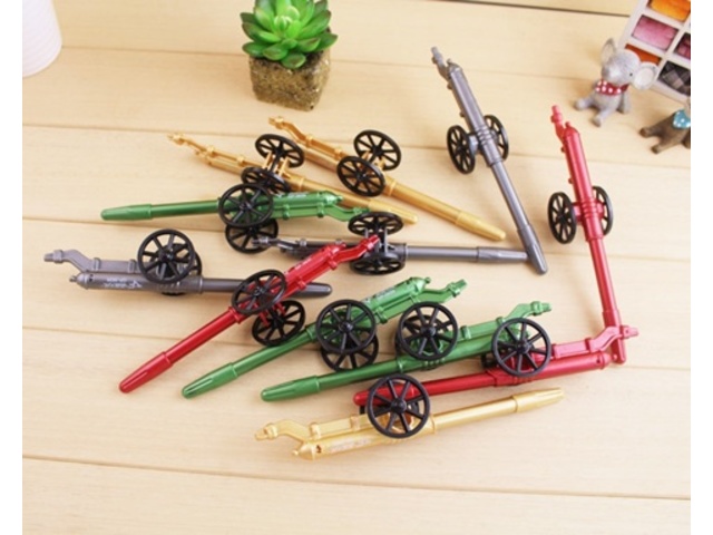 12X CrossFire Cannon Shape Black Gel Ink Pen 0.5mm