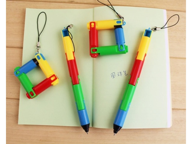 50 Magic Flexible Cube Ballpoint Pen Blue Ink