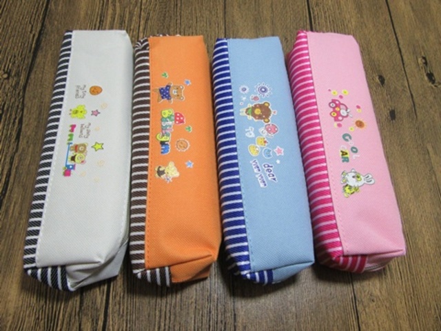 12 New Carton Pencil Case Zipper Bag 4 Colors - Click Image to Close