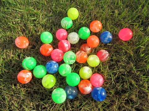 100X Ombre Rainbow Rubber Bouncing Balls 22mm - Click Image to Close