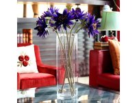 1X Wedding Clear Glass Cylinder Table Flower Vases 34.5x15cm