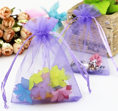 100 Purple Drawstring Jewelry Gift Pouches 12x9cm - Click Image to Close