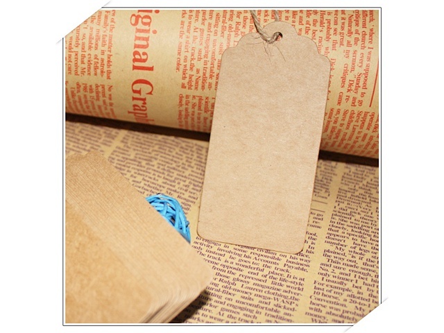 200 Kraft Blank Price Tag Label Bomboniere Favour