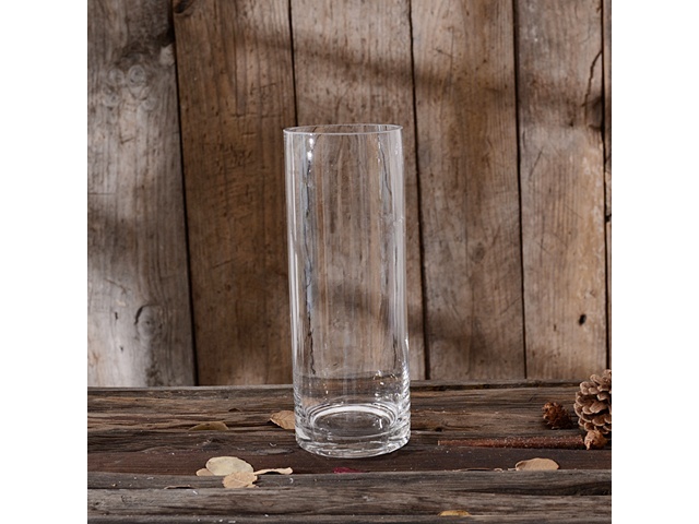 12X Wedding Clear Glass Cylinder Table Flower Vases 20X10cm