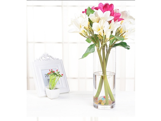 12X Wedding Clear Glass Cylinder Table Flower Vases 300*100mm - Click Image to Close