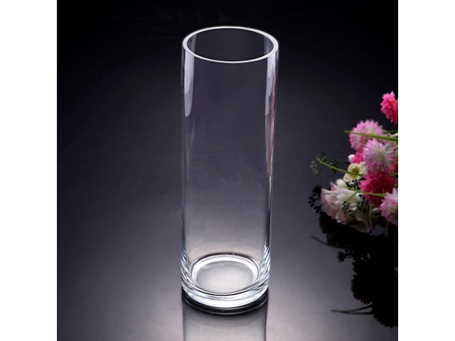 8X Wedding Clear Glass Cylinder Table Flower Vases 35x10cm - Click Image to Close