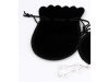 100 Black Velvet Drawstring Jewelry Pouches jew-b145