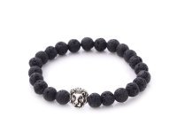 5X New Healing Bead Yoga Bracelet with Silver Lion Head Beads