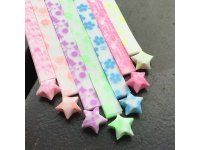 520 Handcraft Fluorescence Origami Lucky Star Paper for Funny