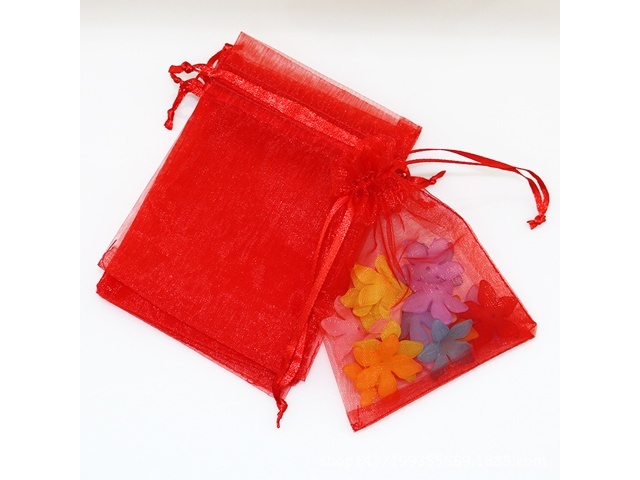 100X Red Drawstring Jewelry Gift Pouches 18x13cm - Click Image to Close