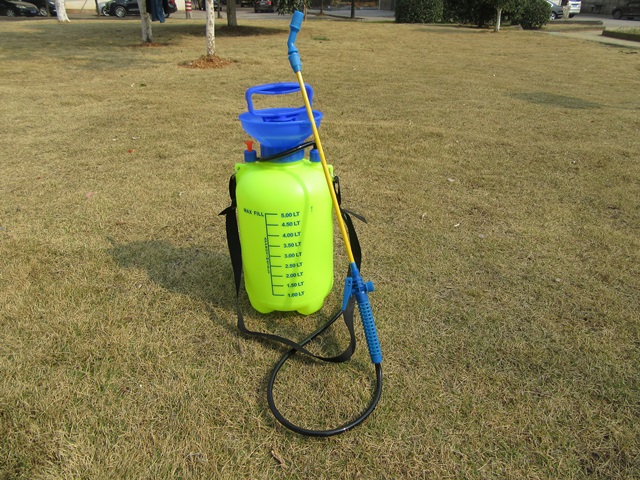 1X 5Litre Yellow Backpack Pressure Water Garden Sprayer - Click Image to Close