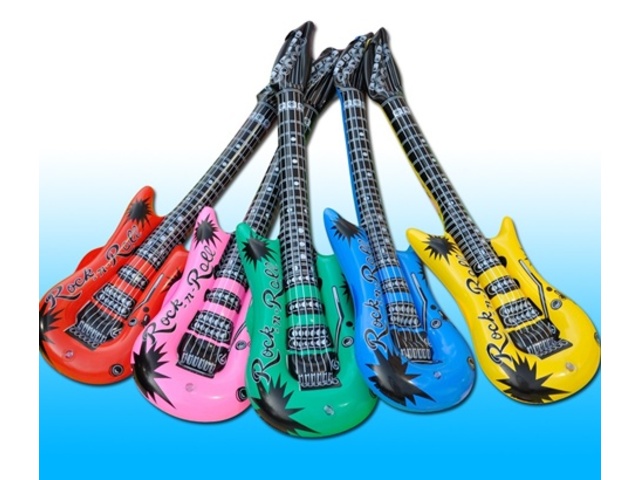 12 Huge Jumbo Inflatable Guitar Inflate Blow-up Toys
