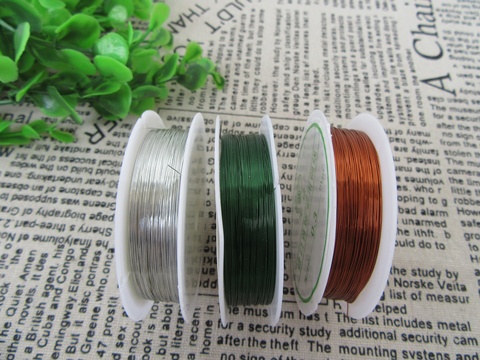 10 Rolls X 10Meters Copper Line Tiger Tail Wire 0.3mm Mixed - Click Image to Close