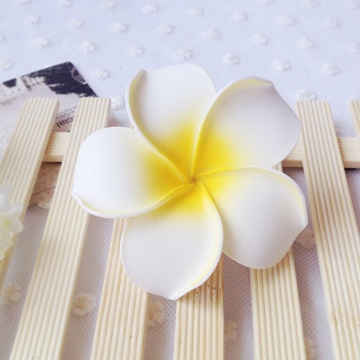 30 New Fabulous Foam Frangipani Flower 8x3.5cm - Click Image to Close
