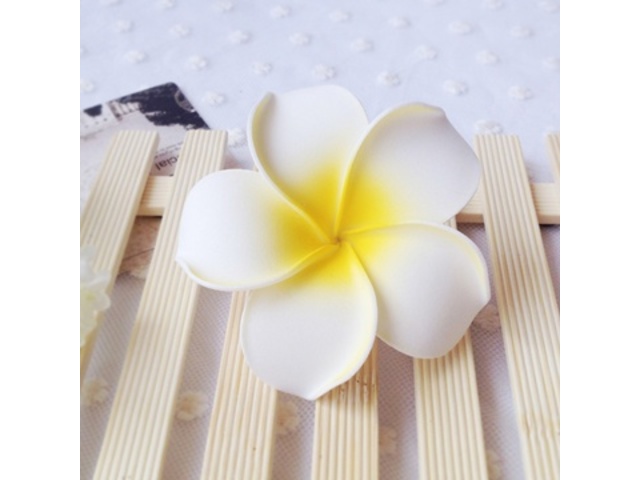 30 New Fabulous Foam Frangipani Flower 8x3.5cm - Click Image to Close