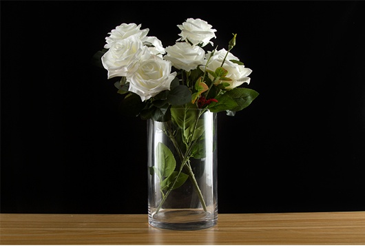 12X Wedding Clear Glass Cylinder Table Flower Vases 25x15cm - Click Image to Close