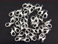 100 Silver Plated Jewelry Lobster Claw Clasp 23mm