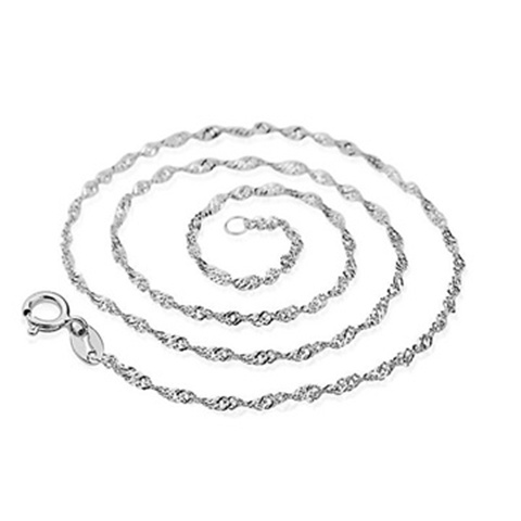 5X Fashion Nickel Singapore Chain Woven Chain Necklace Jewelry - Click Image to Close