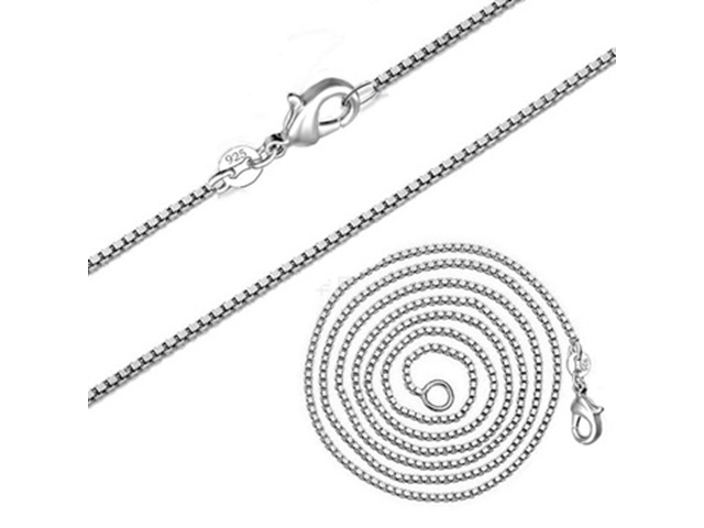 5X New Fashion Silver Box Chain Necklace Jewelry - Click Image to Close