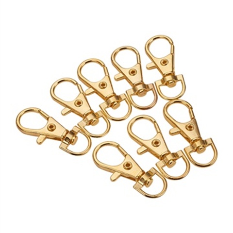 100 Golden Swivel Clasp for Key Rings,bag dangles - Click Image to Close