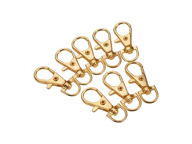 100 Golden Swivel Clasp for Key Rings,bag dangles - Click Image to Close