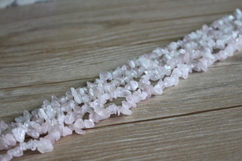 5Strands X 130Pcs Rose Quartz Chips Beads Jewelry Making - Click Image to Close