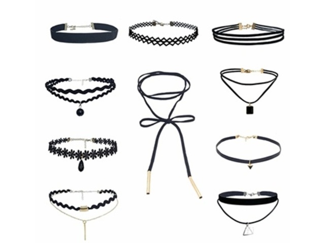 10 Style Fashion Women Choker Velvet Gothic Lace Tattoo Necklace