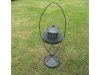 1X Black Metal Candle Lantern Wedding Decoration 21.5cm High 1X Black Metal Candle Lantern Wedding Decoration 21.5cm High