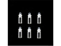 200Sets MINI Empty Glass Bottle w/Plastic Stopper
