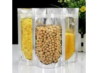 50Pcs Resealable Silver Foil Zip Lock Bag 295x198mm