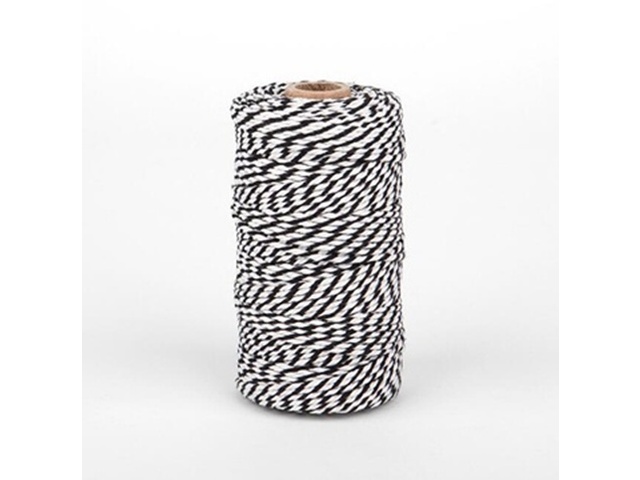 2x100Yards Black White Cotton Bakers Twine String Cord Rope 2x100Yards Black White Cotton Bakers Twine String Cord Rope