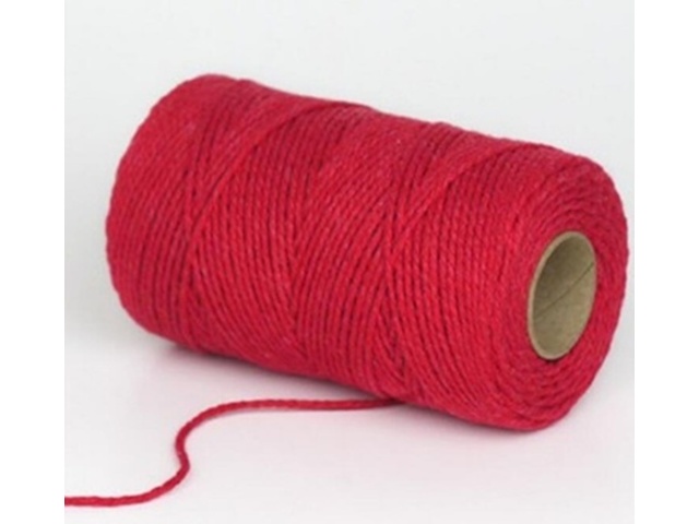 2x100Yards Red Cotton Bakers Twine String Cord Rope Craft 2mm - Click Image to Close