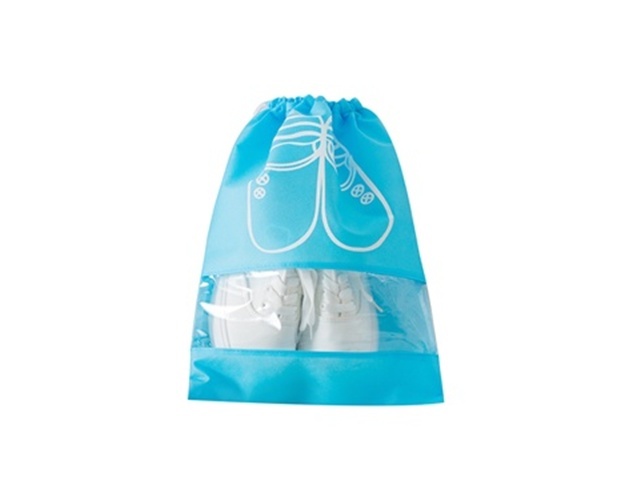 2Pkts x 5 Blue Portable Dustproof Laundry Shoe Bag Storage Pouch - Click Image to Close