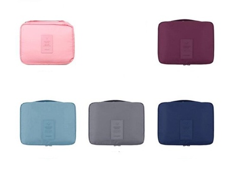 5Pcs Portable Dustproof Zipper Comestic Bag Cloth Storage Organi - Click Image to Close