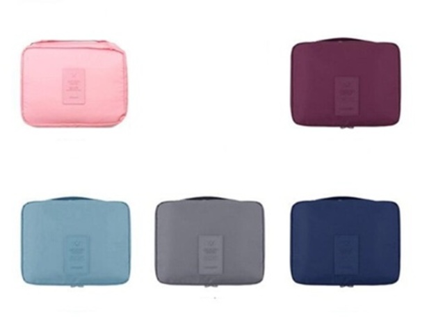 5Pcs Portable Dustproof Zipper Comestic Bag Cloth Storage Organi 5Pcs Portable Dustproof Zipper Comestic Bag Cloth Storage Organi