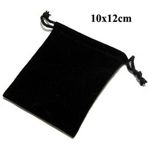 50 Black Velvet Drawstring Gift Jewelry Pouches Good Quality - Click Image to Close