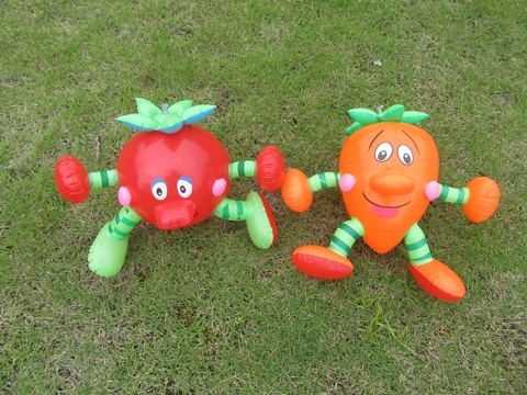 12X Inflatable Carrot Tomato Vegetable Doll Blow-up Toy - Click Image to Close