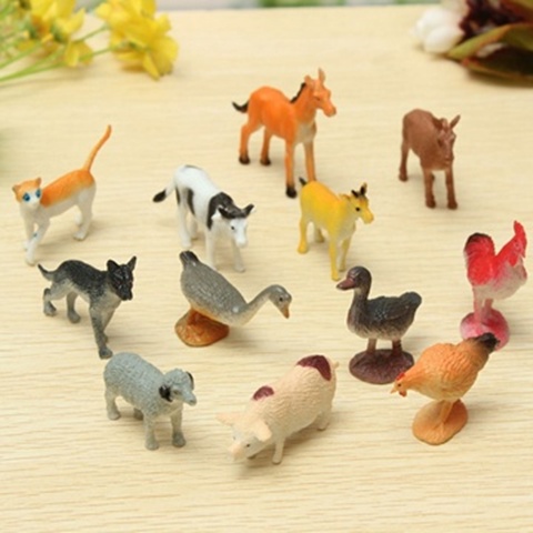 120 Plastic Assorted Farm Animal Toys Cow ect - Click Image to Close