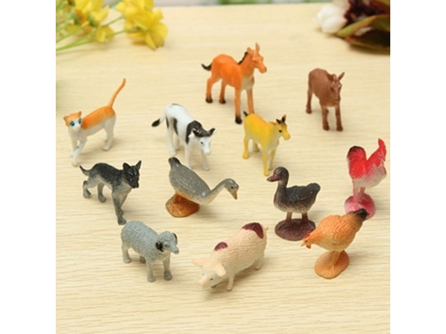 120 Plastic Assorted Farm Animal Toys Cow ect - Click Image to Close