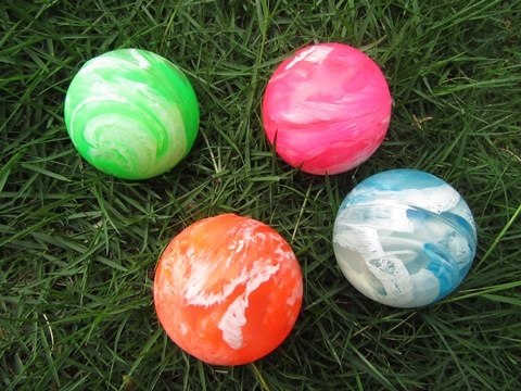 50X Ombre Rainbow Rubber Bouncing Balls 45mm Mixed - Click Image to Close