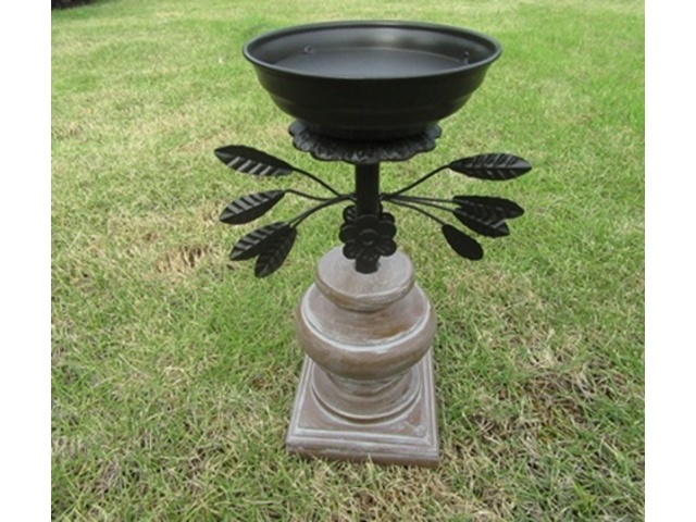2Pcs Vintage Black Flower Candle Holder Home Wedding Favor 25x10