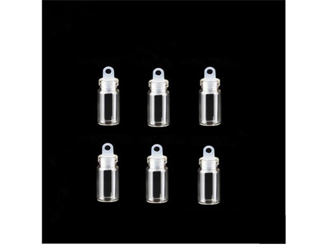 200Sets MINI Empty Glass Bottle w/Plastic Stopper