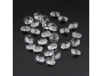 100 Clear Crystal Faceted Double-Hole Suncatcher Beads 18mm 100 Clear Crystal Faceted Double-Hole Suncatcher Beads 18mm