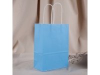 48 Bulk Kraft Paper Gift Carry Shopping Bag 33x26x12cm Blue