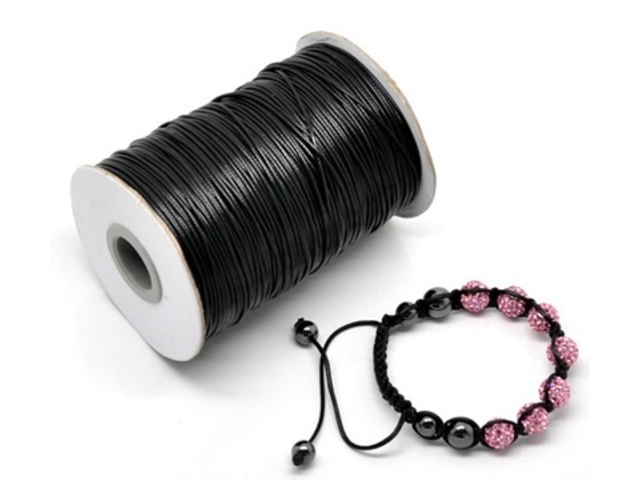 1Roll X 100yds Black Waxed Jewellery Twine Beading Cord